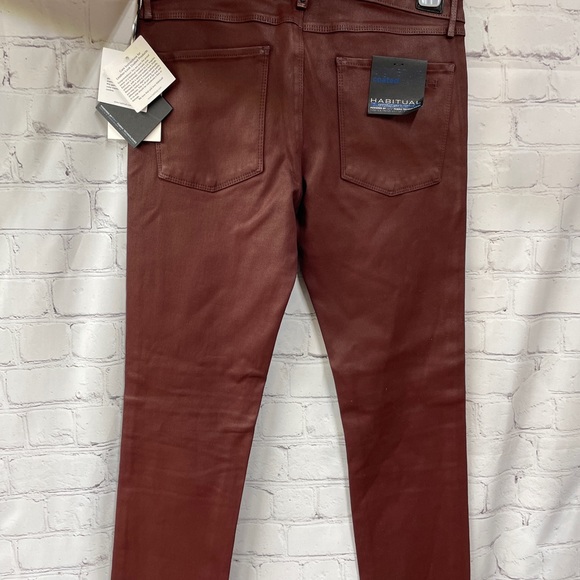Habitual coated denim leather look nwt Alice skinny wine size 28 pants - Picture 3 of 11
